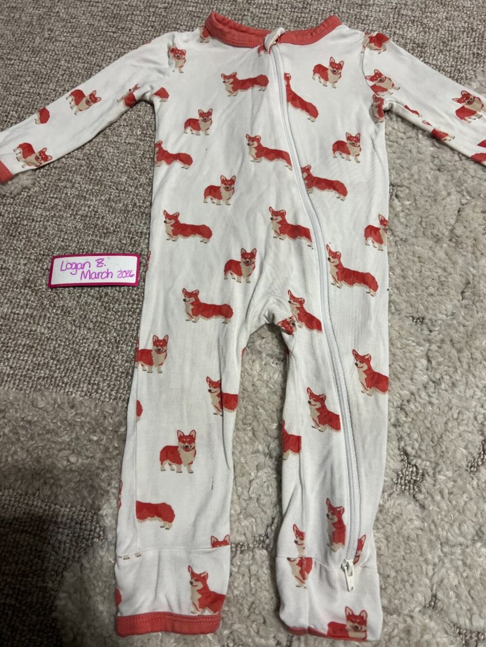 Kyte Baby 6-12mo Corgi Zip Romper